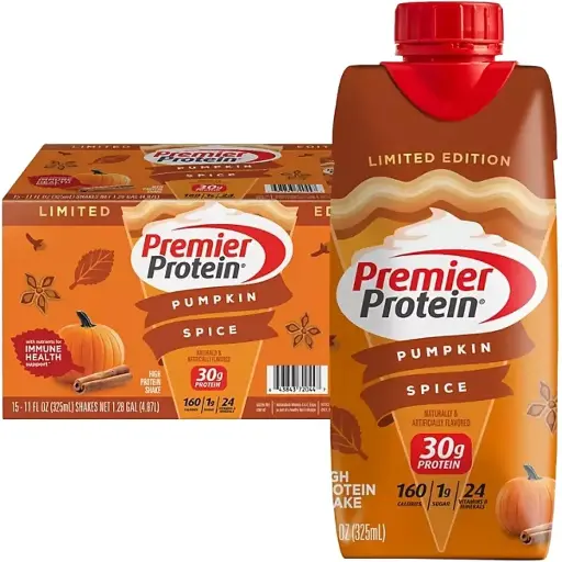 [0899808904] Premier Protein 30g High Protein Shake, Pumpkin Spice (11 fl. oz., 15 pk.) 