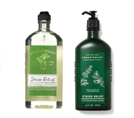 [9090142] Bath and Body Works Eucalyptus Spearmint Stress Relief Lotion and Wash 2 Piece Set 