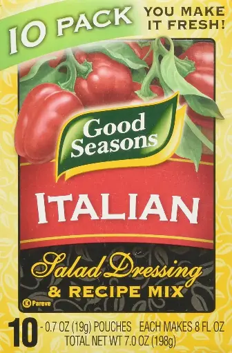 [435345623321] Good Seasons Italian Salad Dressing & Recipe Mix 0.7oz, 10 Pouches, Total Net 7oz 