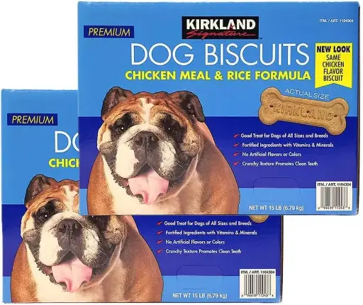 [9090147] Kirkland Signature Premium Dog Biscuits Chicken Meal & Rice Formula 15 LB 