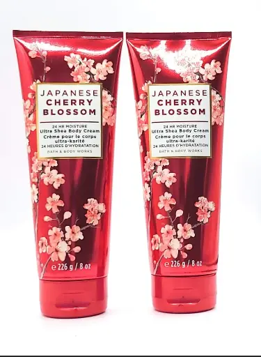 [45345679042] Bath and Body Works 2 Pack Japanese Cherry Blossom Ultra Shea Body Cream 8 Oz. 