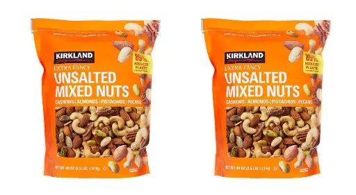 [56435647334] Kirkland Signature QNKDQK Extra Fancy Unsalted Mixed Nuts 2.5 (LB), 2 Pack of 40 Ounce, 99451458768 