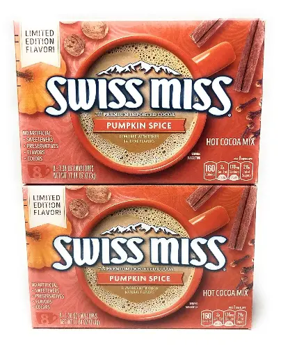 [45345345222] Limited Edition Swiss Miss Pumpkin Spice Hot Cocoa Mix | 2 Pack in Joyful Selection Protective Packaging 