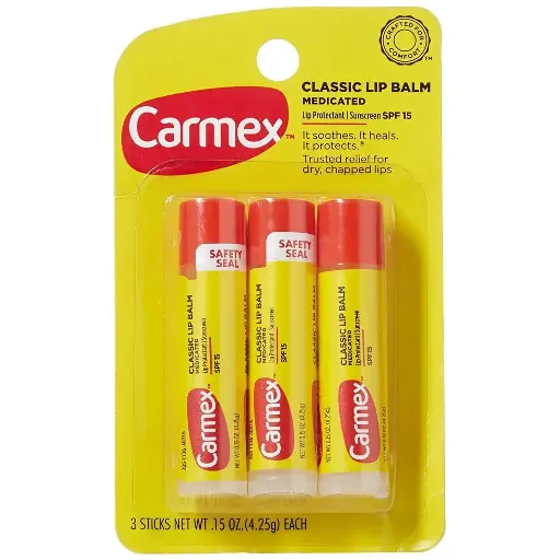 [5364658793] Carmex Lip Balm, Moisturizing, Original.15 Ounce, 3 ct. (Four Packs of 3) 