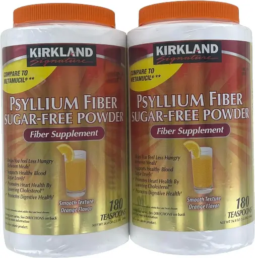[7867687630] Kirkland Signature Sugar-Free Psyllium Fiber Supplement Powder, 360 DosesQ 