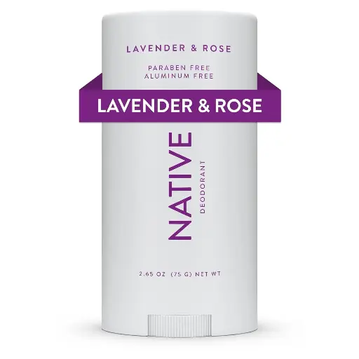[909018] Native Deodorant Contains Naturally Derived Ingredients, 72 Hour Odor Control | Deodorant for Women and Men, Aluminum Free with Baking Soda, Coconut Oil and Shea Butter | Lavender & Rose 