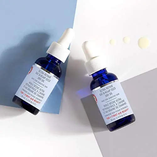 [9090159] First Aid Beauty Ultra Repair Oat & Hemp Seed Dry Oil: Non-Greasy and Fragrance Free Oil to Nourish and Calm Skin. Made with Hemp Seed Oil and Antioxidants for Sensitive Skin (1 oz) 