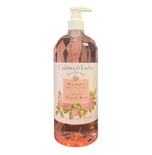 [9090162] Crabtree & Evelyn Rosewater Bath and Shower Gel Jumbo Size 33.8 Fl Oz 