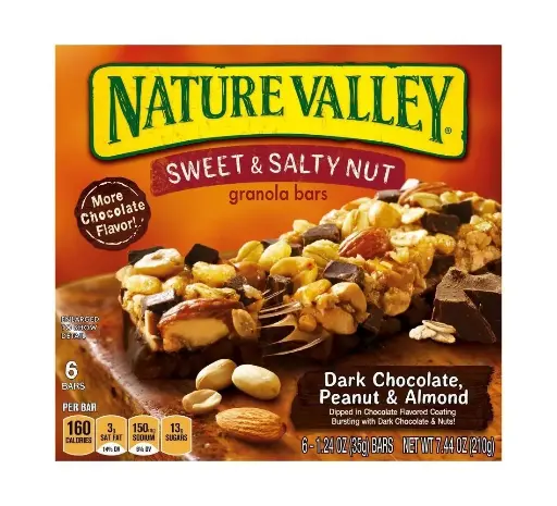 [9090165] Nature Valley Sweet and Salty Nut Dark Chocolate Peanut Almond Snack Bar, 7.44 Ounce -- 12 per case. 