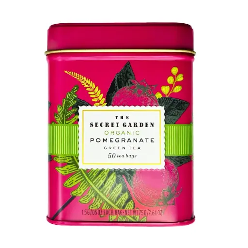 [212117] The Secret Garden Organic Pomegranate Green Tea, 50 tea bags 