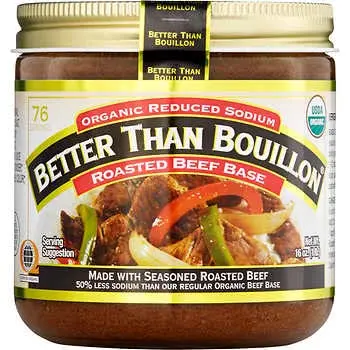 [56768988750] Better Than Bouillon Organic Roasted Beef Base, Made with Seasoned Roasted Beef, USDA Organic 21-Ounce Jar 100 Serving (Pack of 1) 