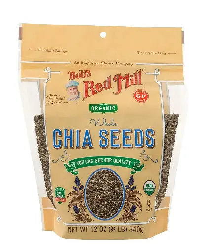 [9090181] Bob's Red Mill Resealable Organic Chia Seeds 12 Ounce (Pack of 2) 