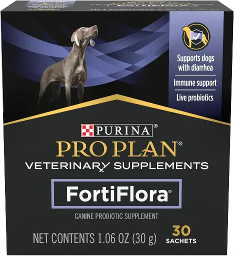 [25253014] Purina Pro Plan Veterinary Supplements FortiFlora Dog Probiotic Supplement, Canine Nutritional Supplement - 30 Ct. Box 